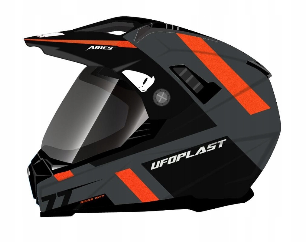 Ufo Prilba Aries Offroad Dual Tourer Crossover S Sklom, Krytom A Blen