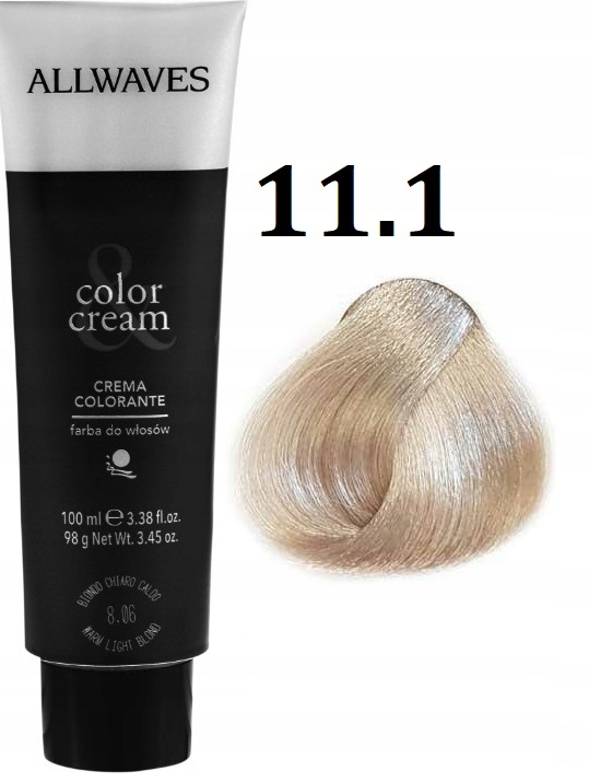 

Allwaves farba do włosów profesjonalna 11.1 100ml