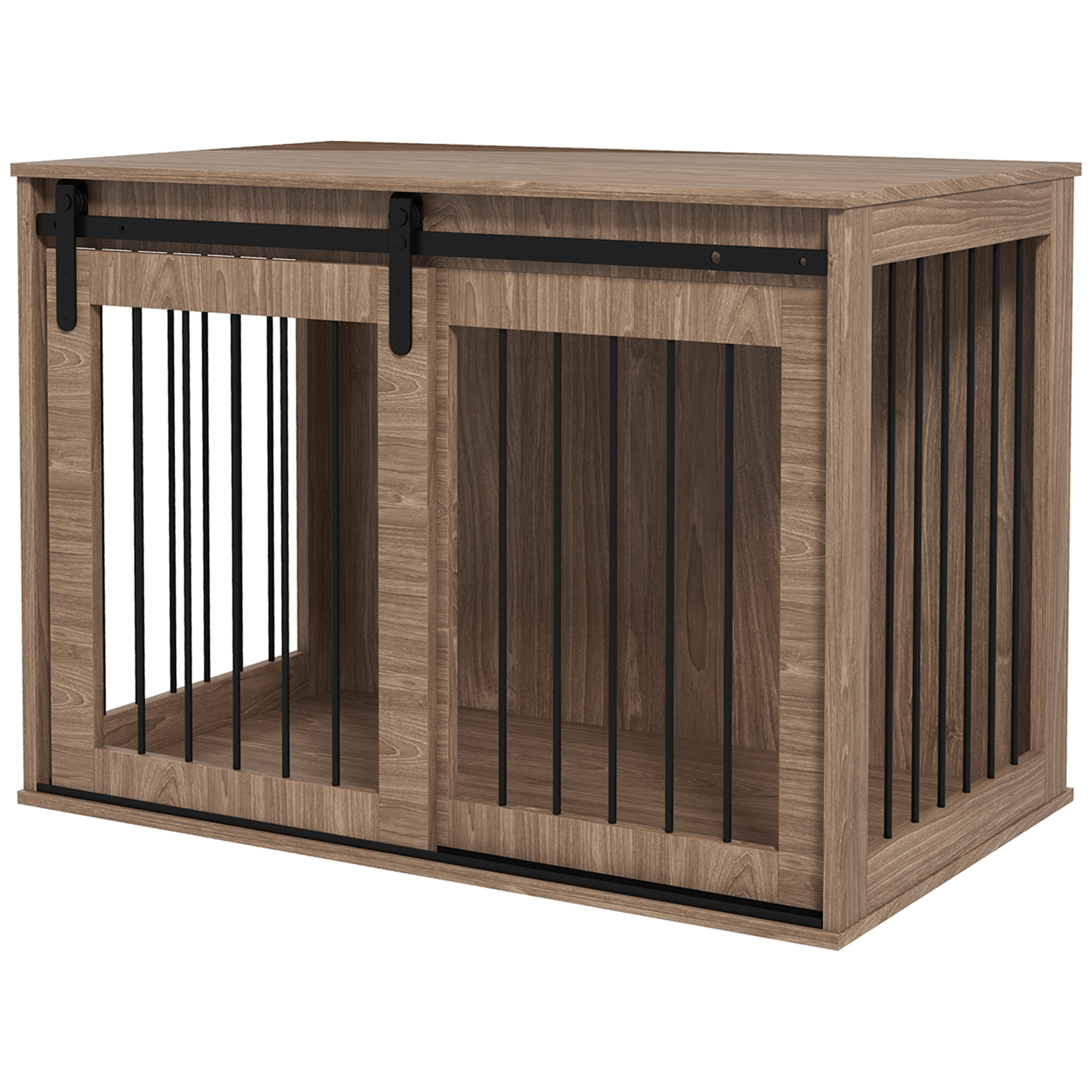 Klec pro psa Pawhut, bílá, 98x58x61 cm, do 30 kg