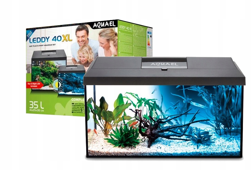 

Aquael Leddy Dzień Noc XL Akwarium 35L Zestaw