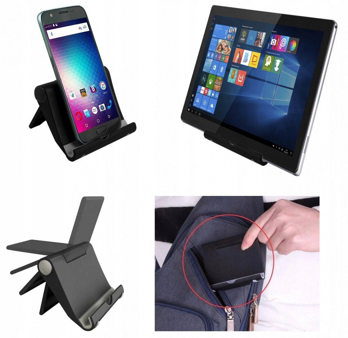 PODSTAWKA POD TELEFON TABLET UCHWYT STOJAK Kolor czarny