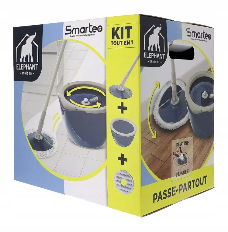 

Zestaw Smarteo mop obrotowy płaski Elephant
