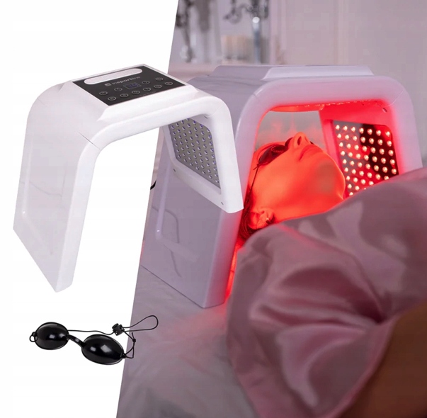TERAPIA ŚWIATŁEM LED PIELĘGNACJA MASKA NA TWARZ MASZYNA LAMPA LED FOTONOWA Kod producenta 3130