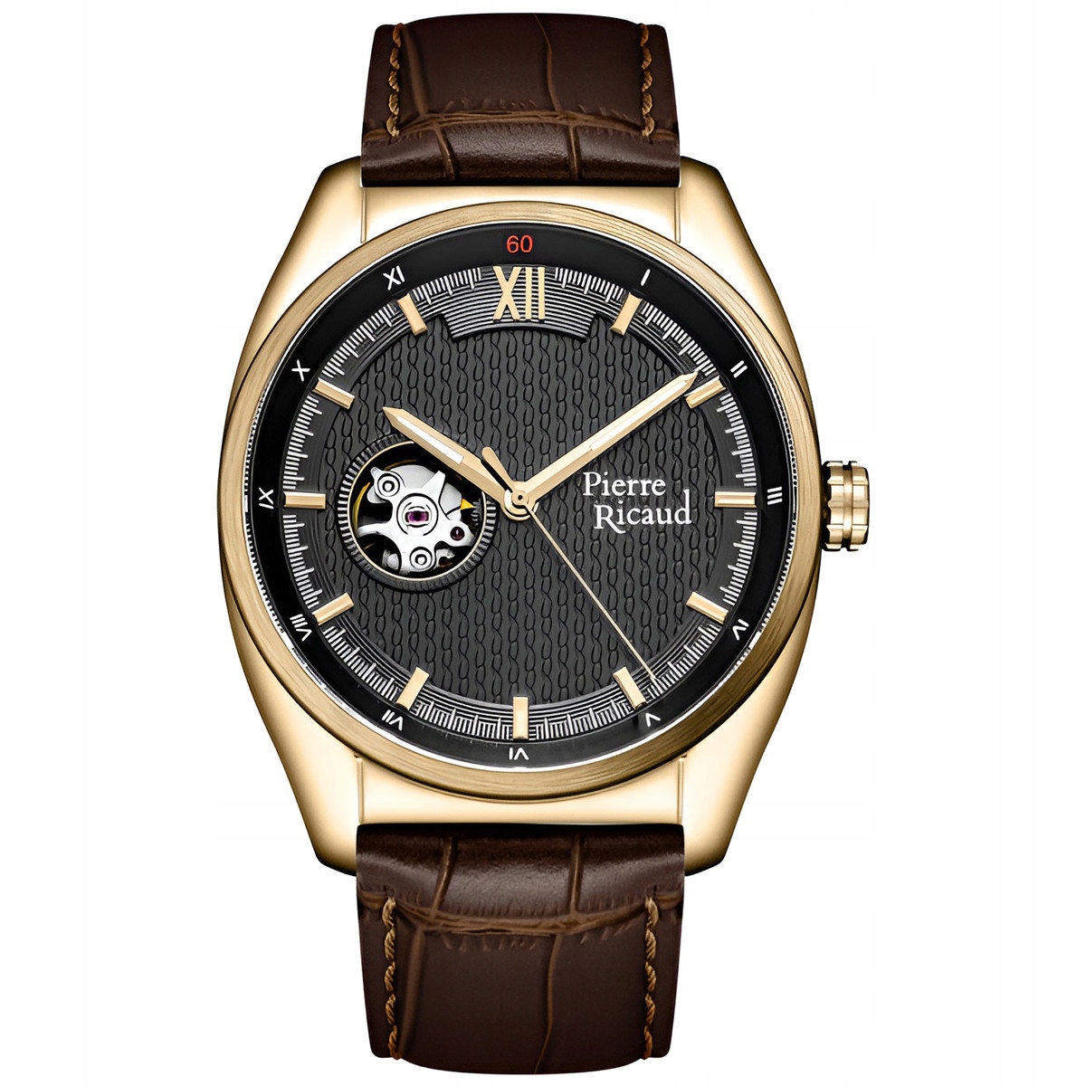 Pánské Hodinky Pierre Ricaud P60052.1266A hnědý řemínek