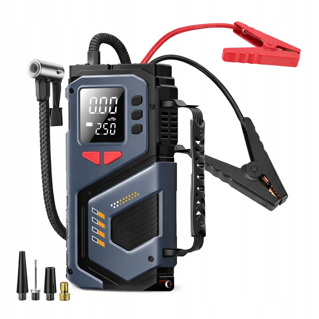 Urządzenie Rozruchowe Booster Jump Starter 12000mAh PowerBank Kompresor Led