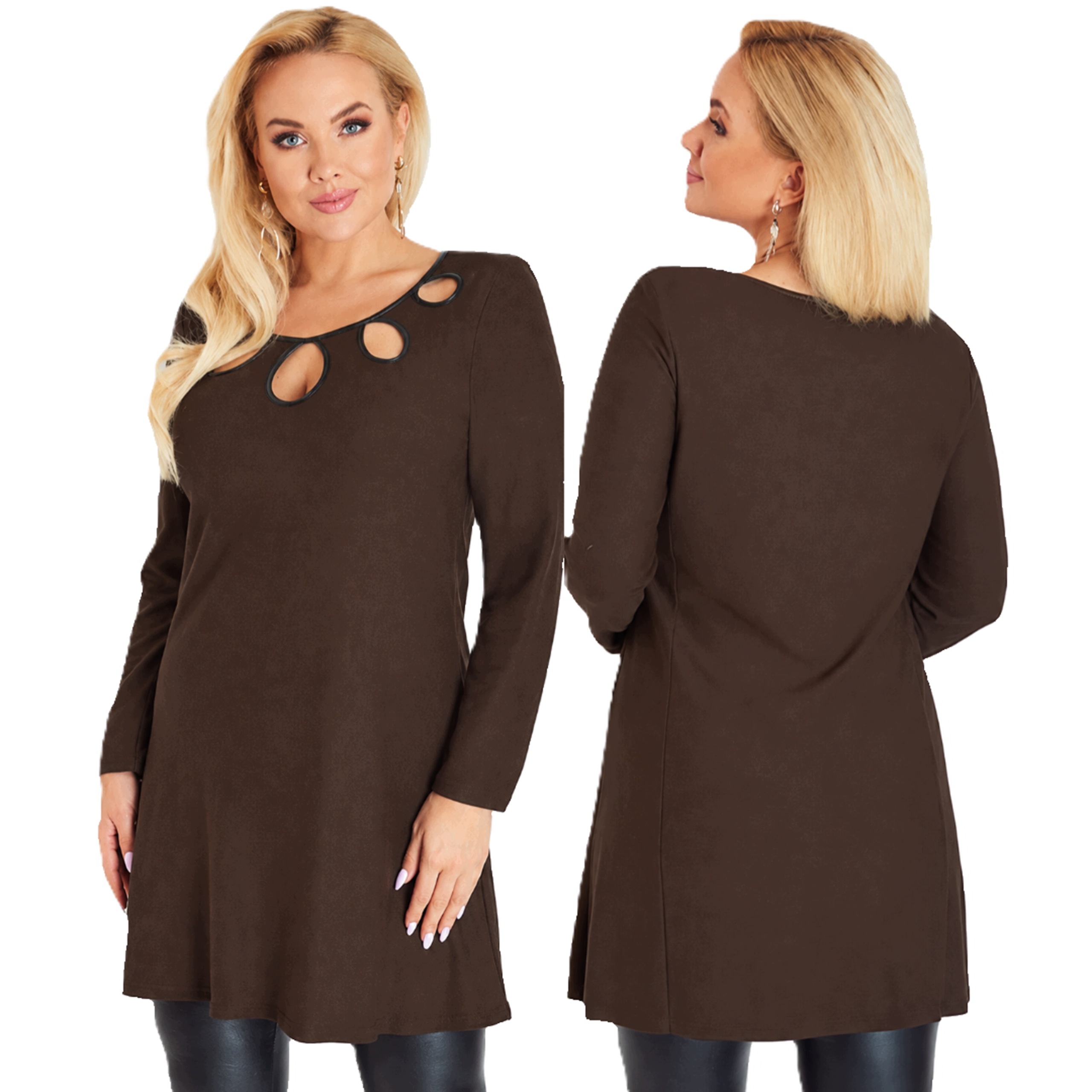 Tunika Elegantní Dámská Šaty Velké velikosti Plus Size Polský Výrobce