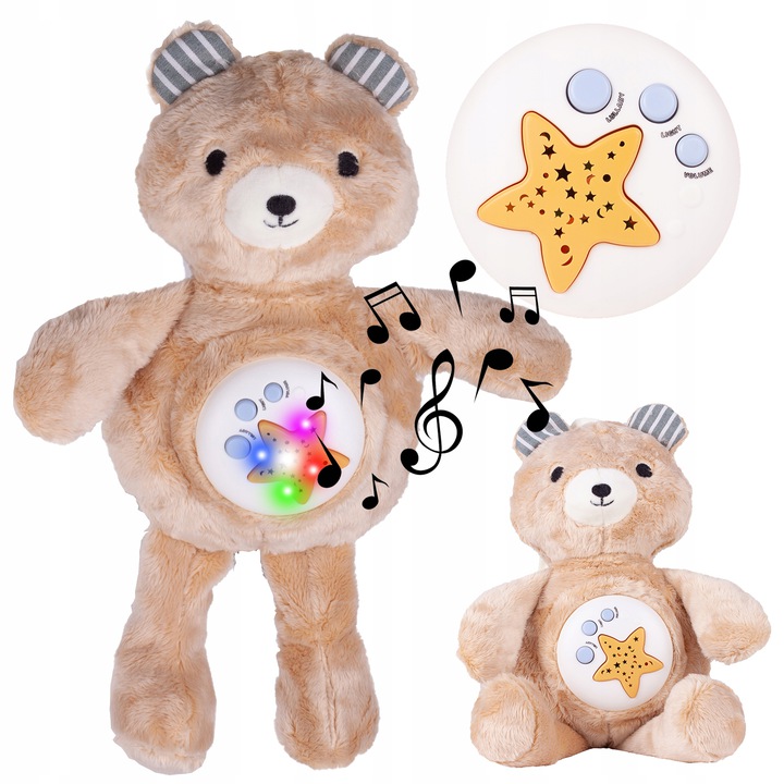 

Miś Miękki Plusz Pozytywka Projektor Do Łóżeczka