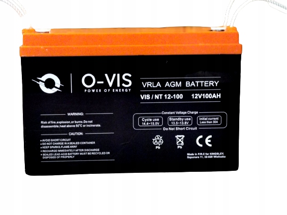 

Akumulator Żelowy Bezobsługowy Vrla 12V 100Ah Ups