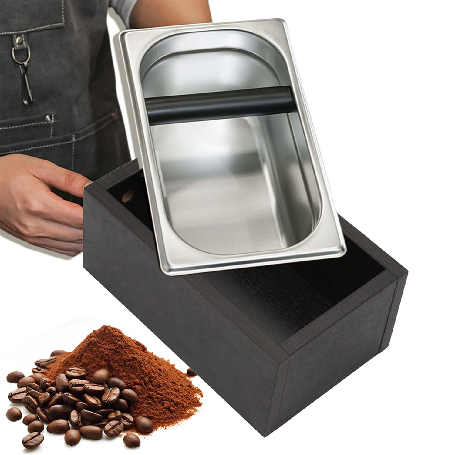 Pojemnik Na Fusy Do Kawy Stali Do Kawiarn Stal Nierdzewna Odbijak Knock Box