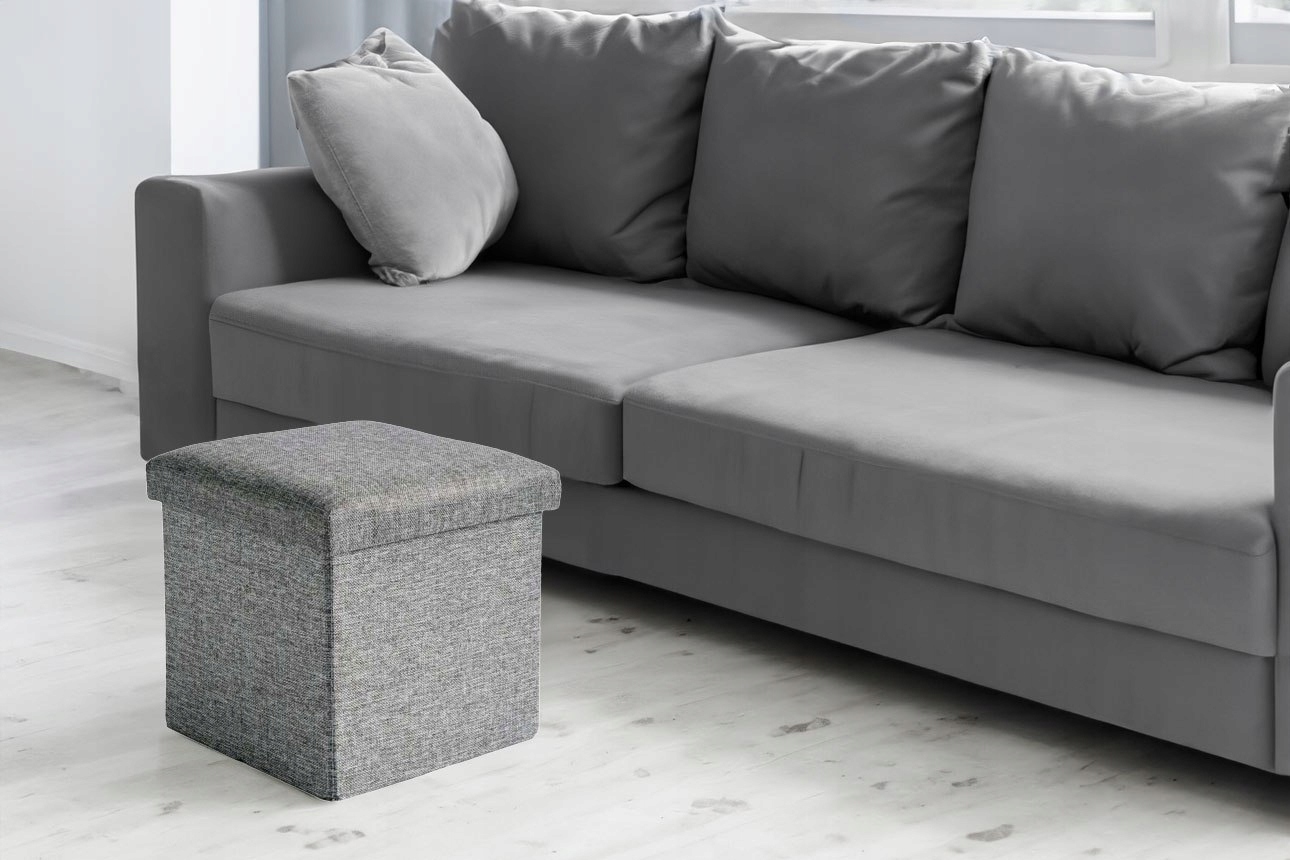 Pufa składana materiałowa DIEGO szary rozmiar L Marka eHokery