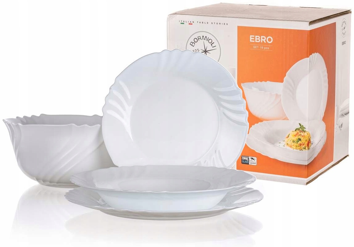 

Serwis komplet talerzy Bormioli Rocco 18el+miska