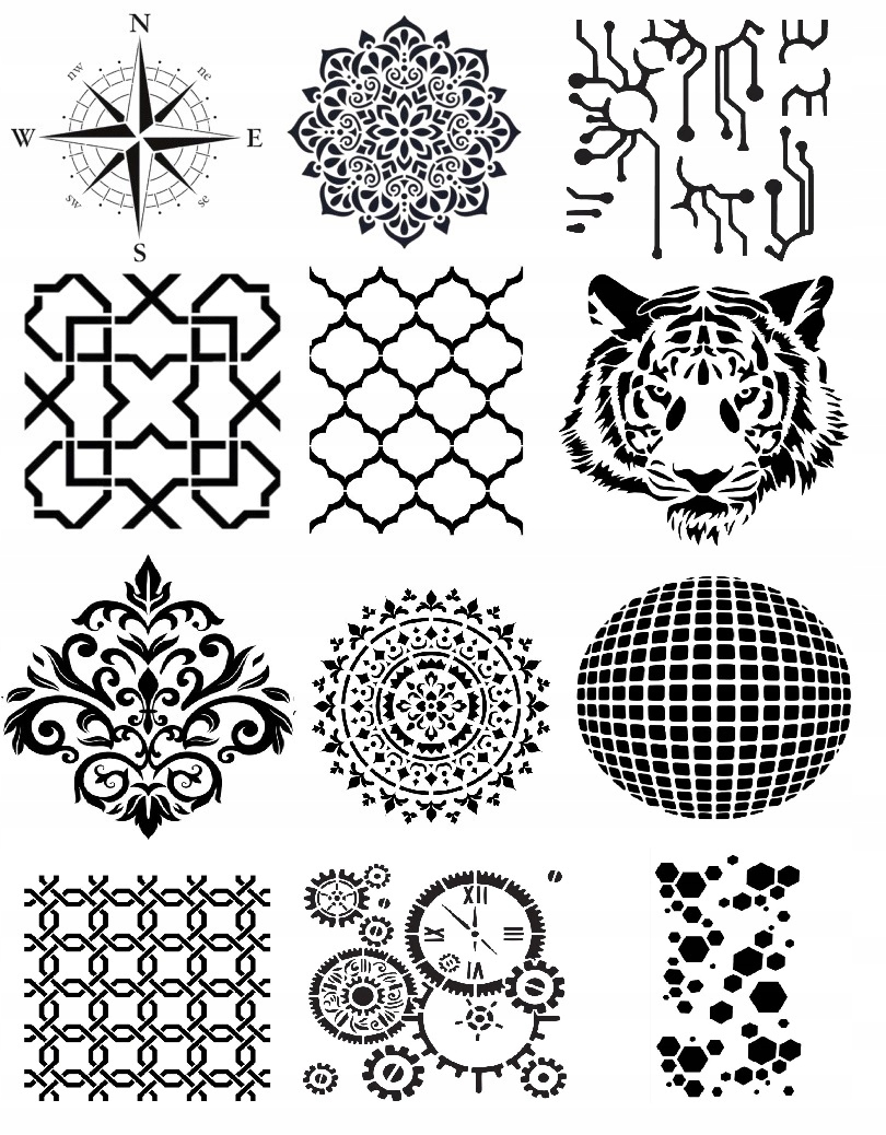 Malířská šablona Mandala Architektonický beton Dekorativní omítka