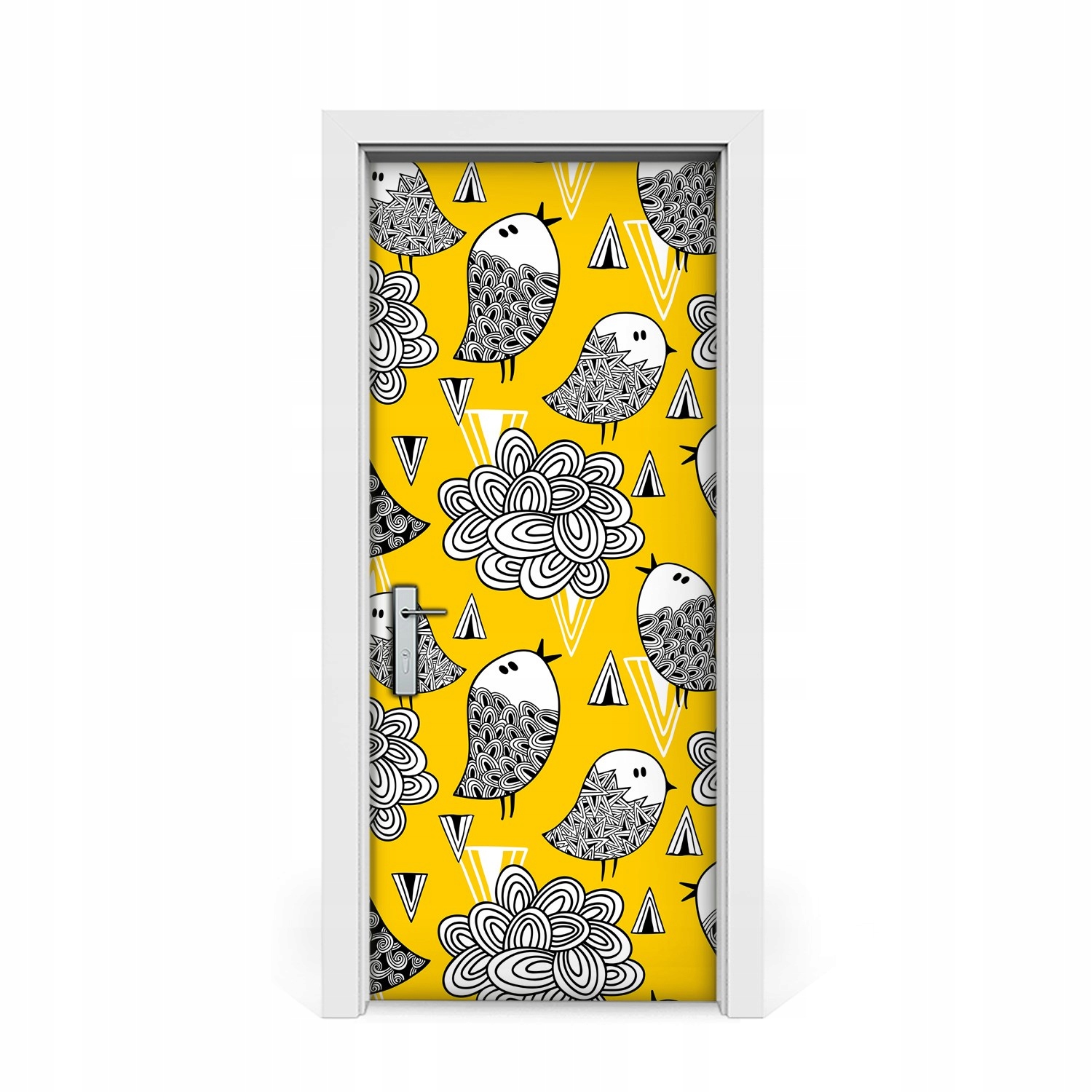 

Naklejka na drzwi okleina Doodle ptaki 85x205