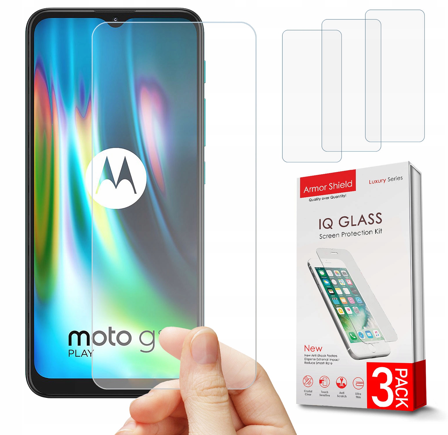 

3SZT Szkło Pancerne Do Motorola Moto G9 Play E7 Pl