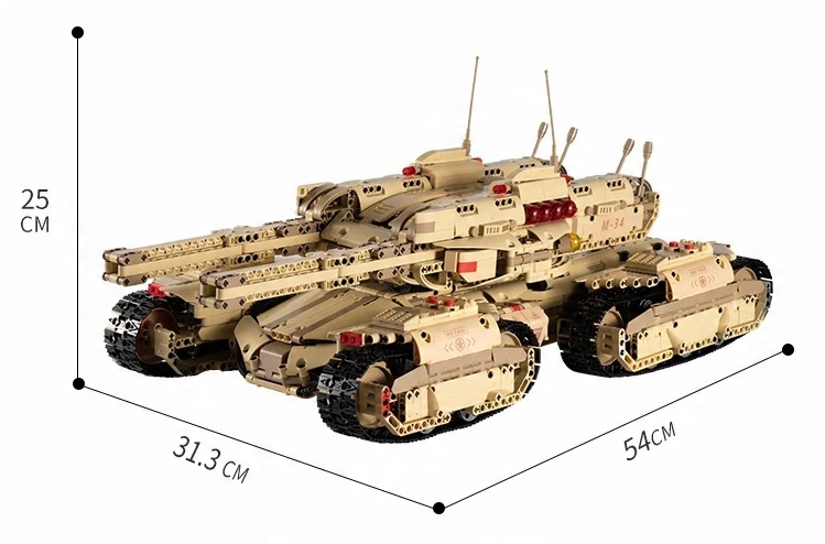 Blocks 20011 tālvadības pults RC Red Alert Mammoth Tank Mold King 3 Ražotāja kods 20011