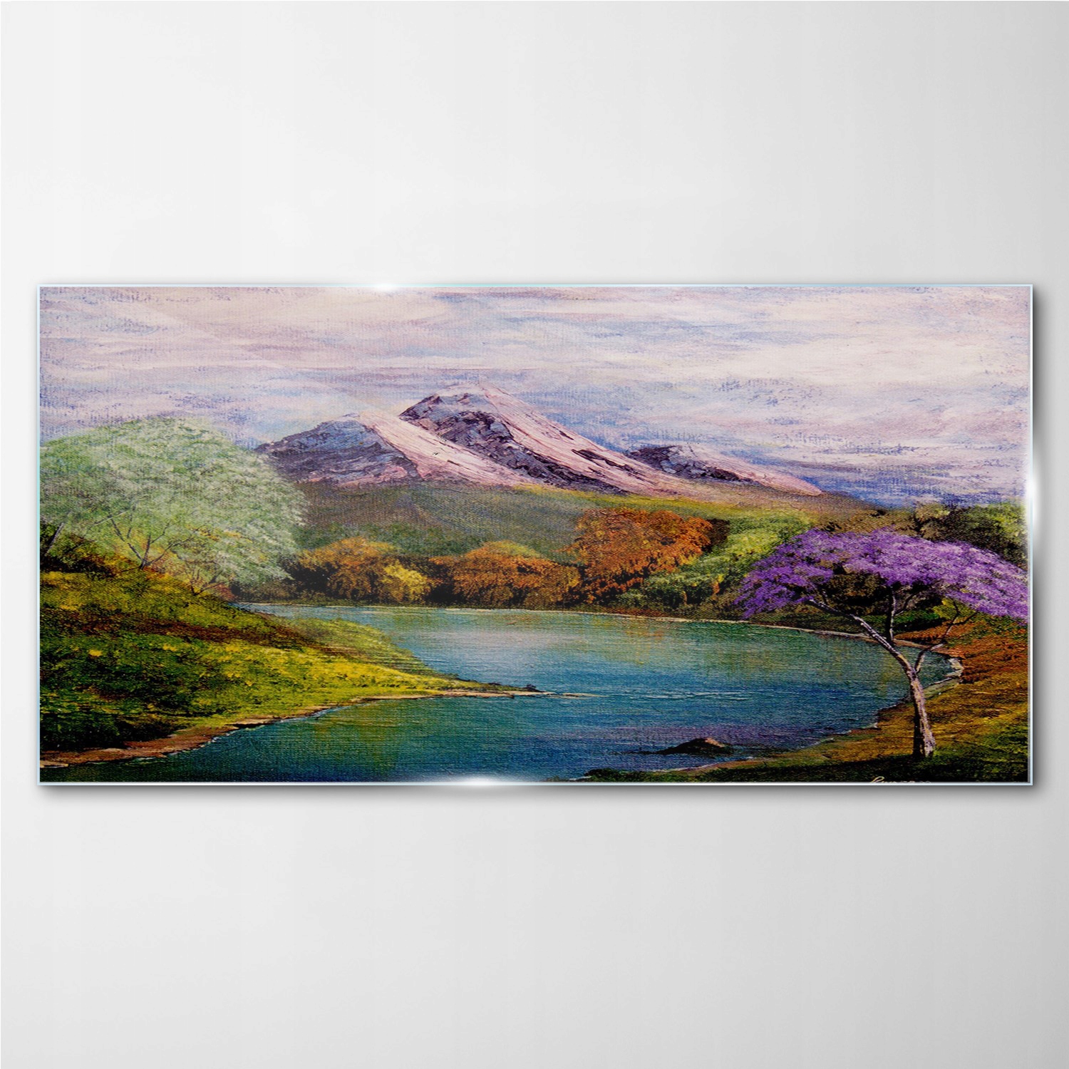 

Foto-obraz szklany na ścianę Rzeka góry 140x70 cm