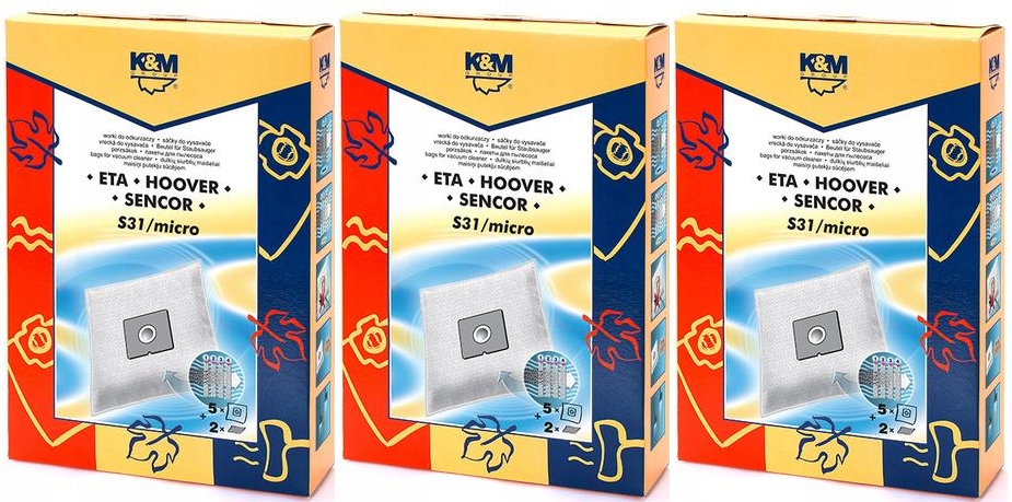 

15x Worki S31 Micro Sencor Svc 45BK 45RD +6 Filtry
