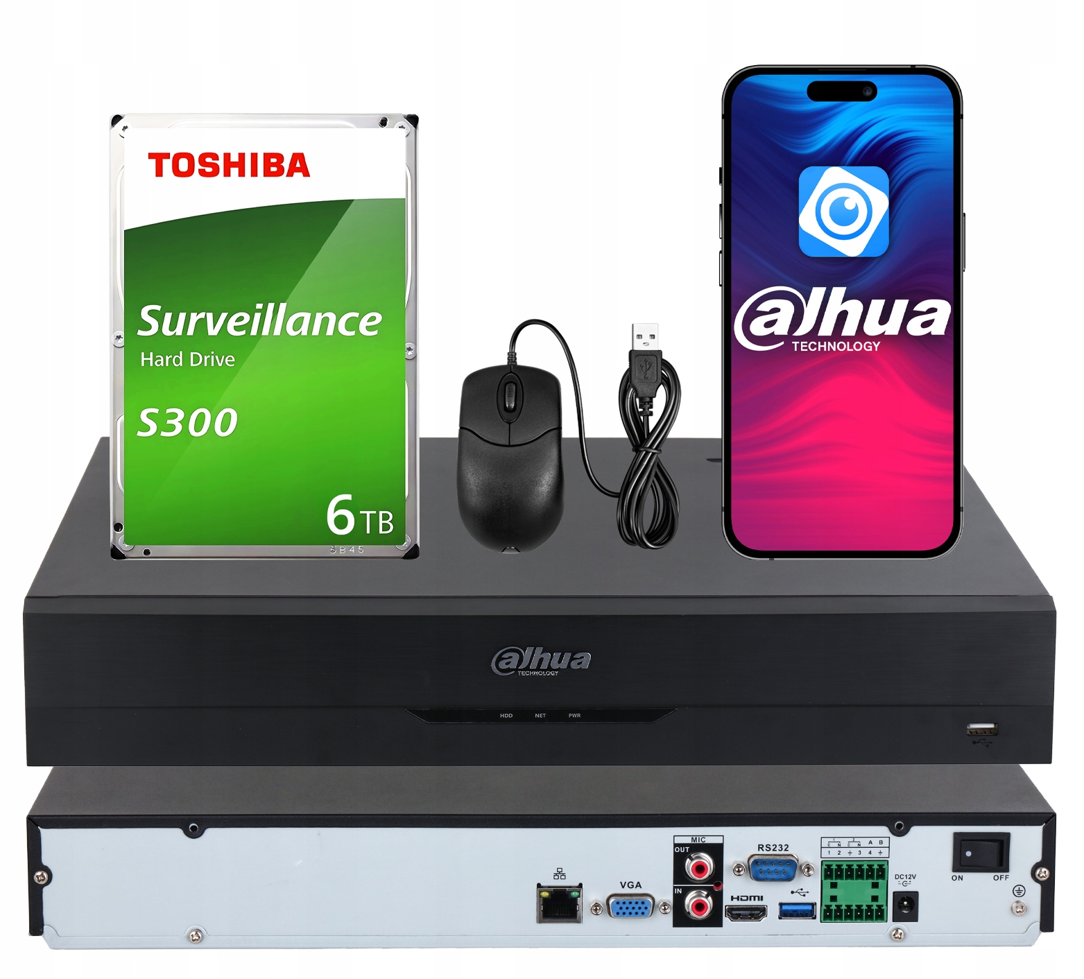 Ip rekordér Dahua 16 kanálov NVR5216-EI2 WizSense Ai AcuPick disk 6TB