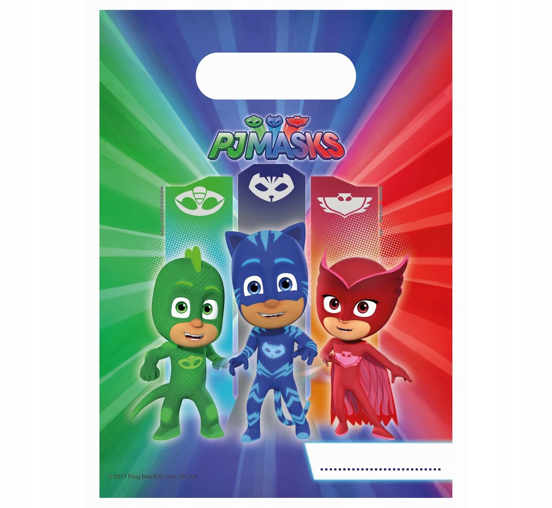 TOREBKI TOREBKA PIDŻAMERSI PJMASKS 6szt. FOLIOWE
