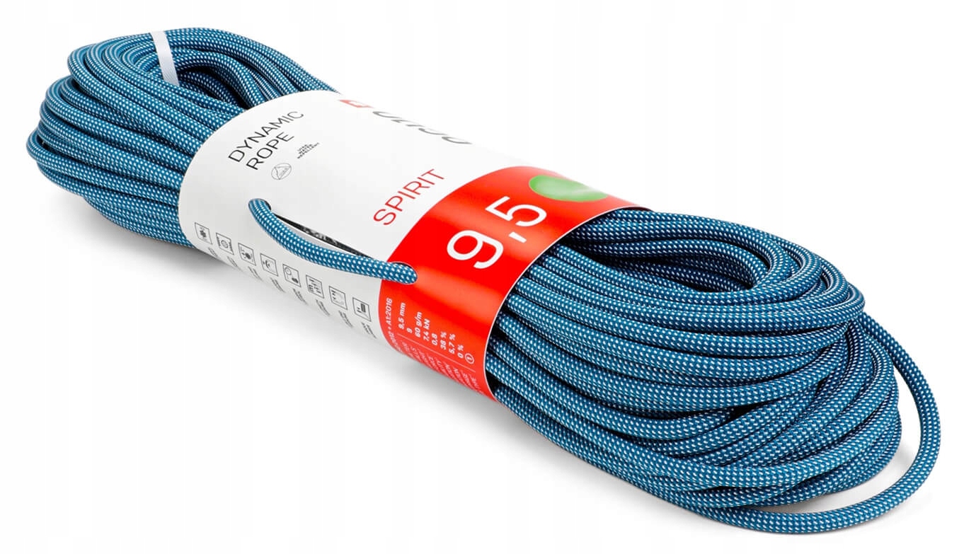 Dynamické lano Spirit 9,5 mm 60 m modrá/bílá Ocun