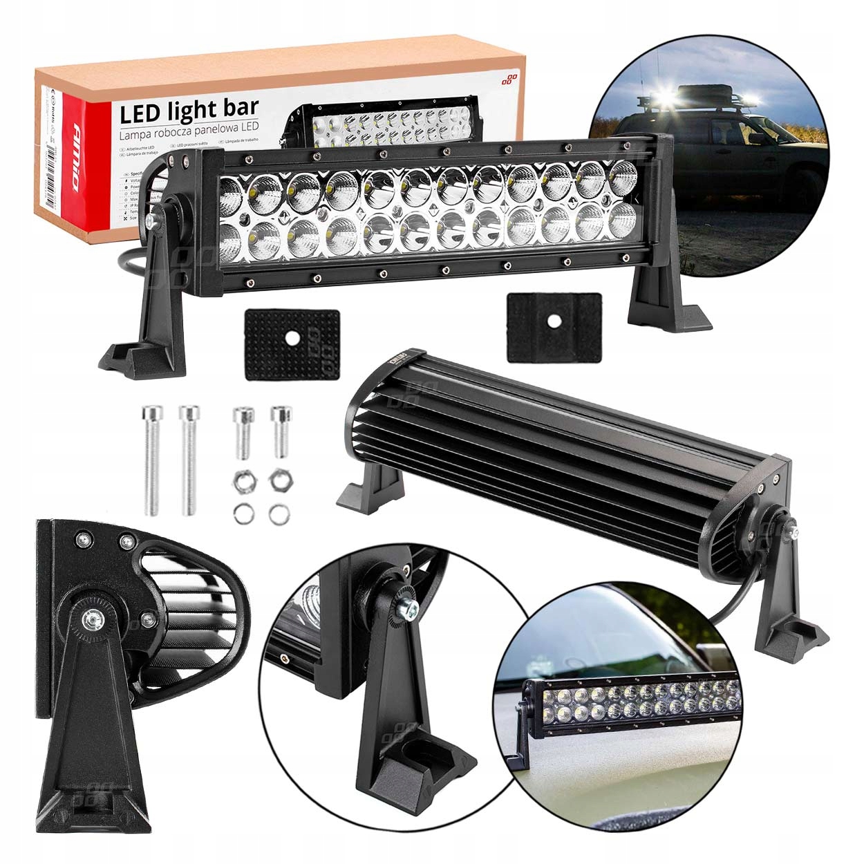 LAMPA ROBOCZA HALOGEN LED 12V 24V 36V PANEL AMiO