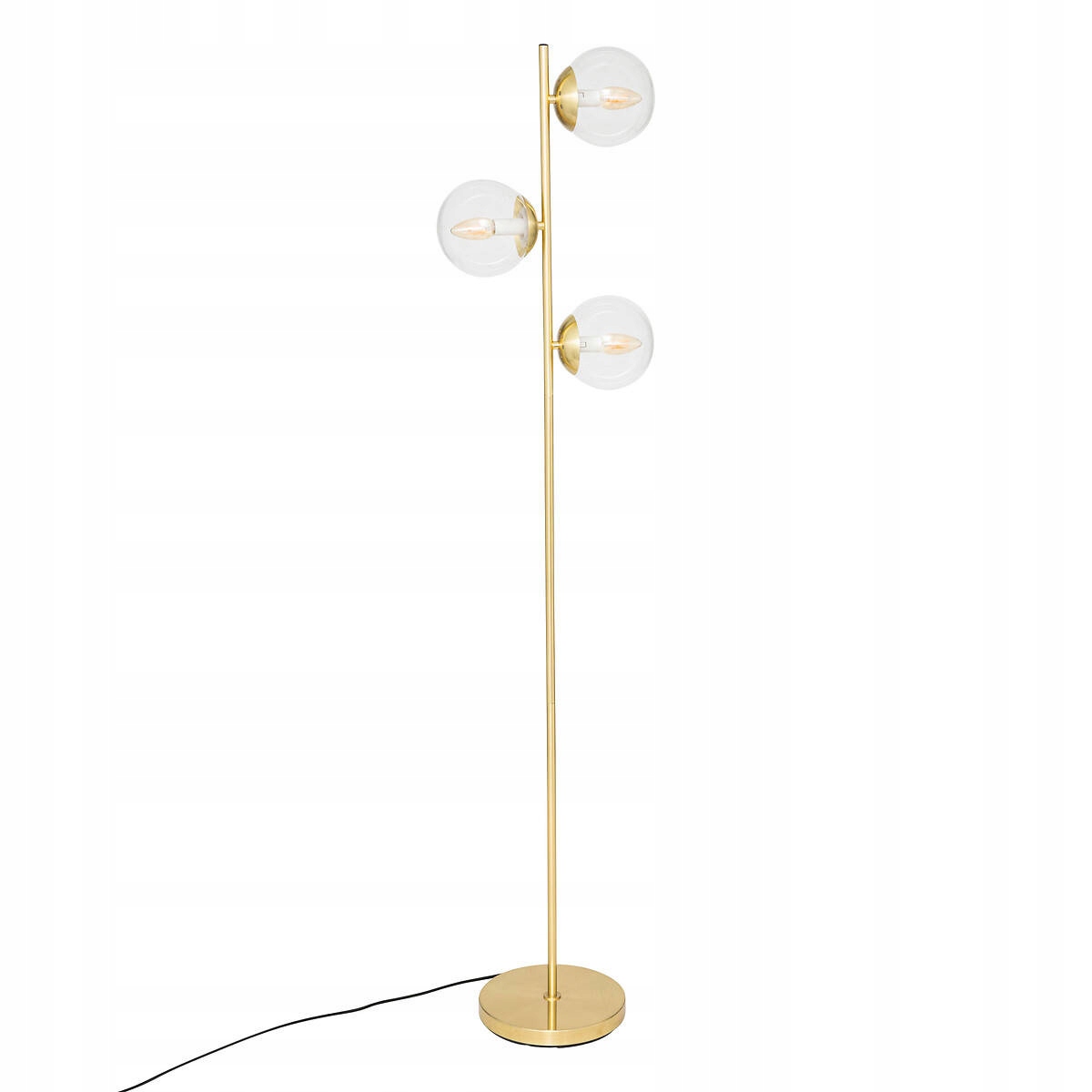 Podlahová Lampa Zlatá 3 Gule Stojaca Lampa Do Obývačky Výška 162 CM