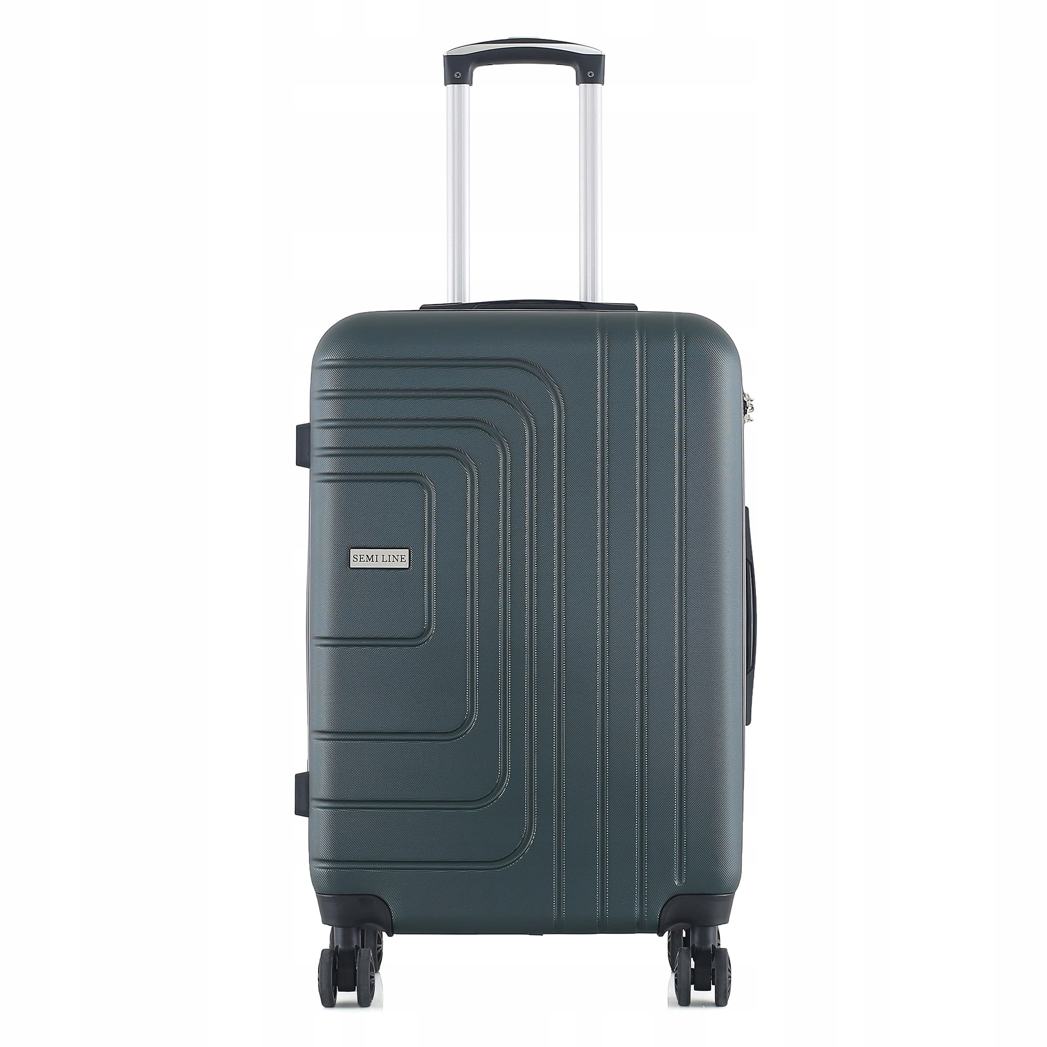 Střední cestovní kufr 24" Abs Semi Line T5761-3 s kódovým zámkem zelený