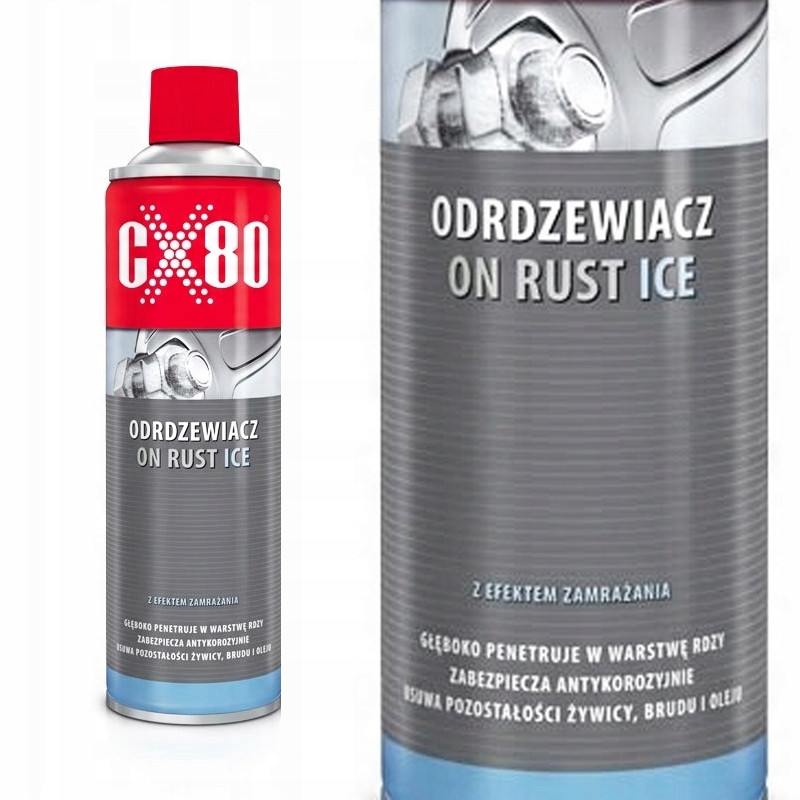 CX80 Odrdzewiacz On Rust Ice Spray Schładza Usuwa Rdzę Olej 500ml CX-80