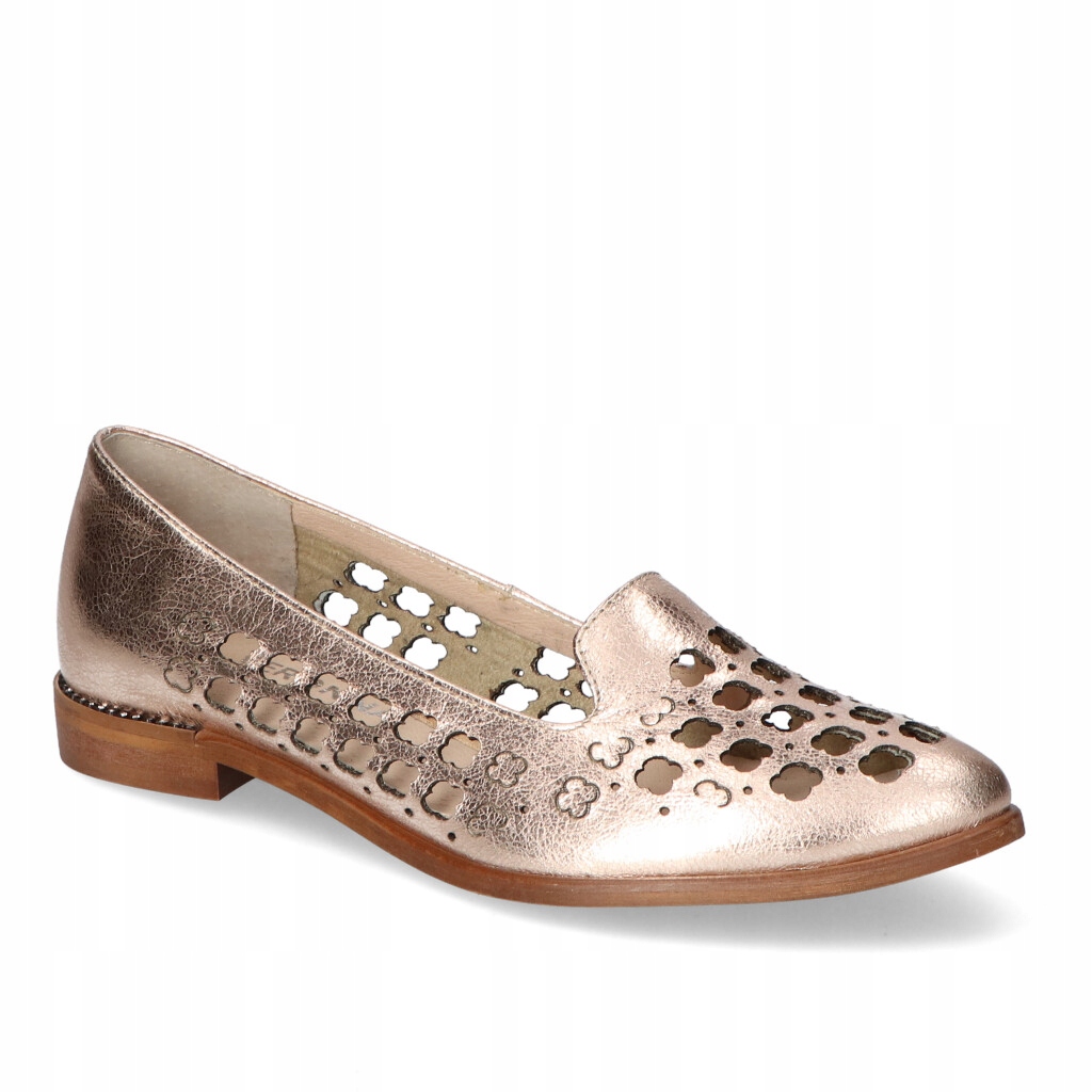 Polobotky Veronna 1109/L Zlatý růžový semiš 36