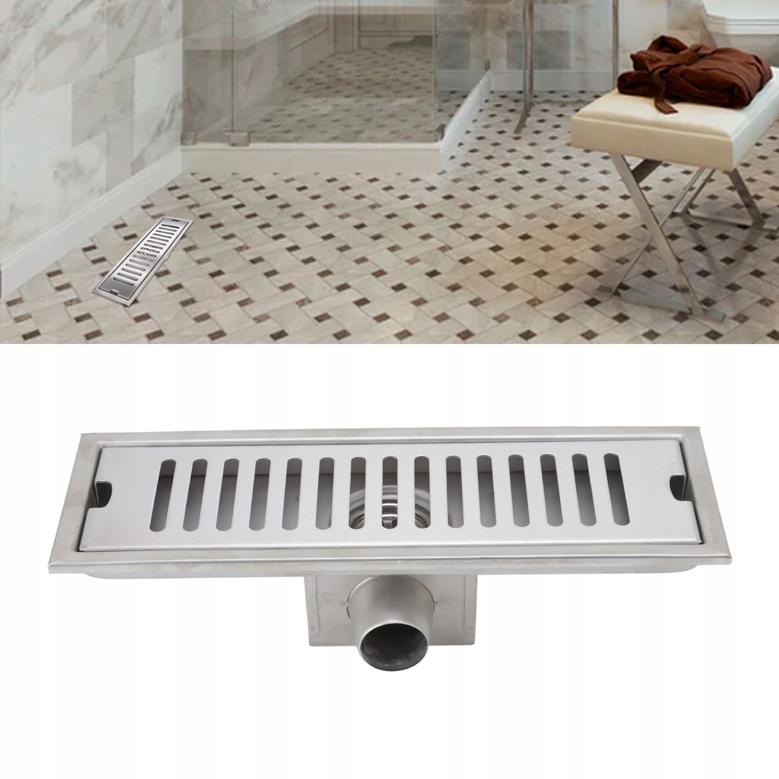 ODPŁYW LINIOWY PODŁOGOWY POD PRYSZNIC 30cm Długość 30 cm