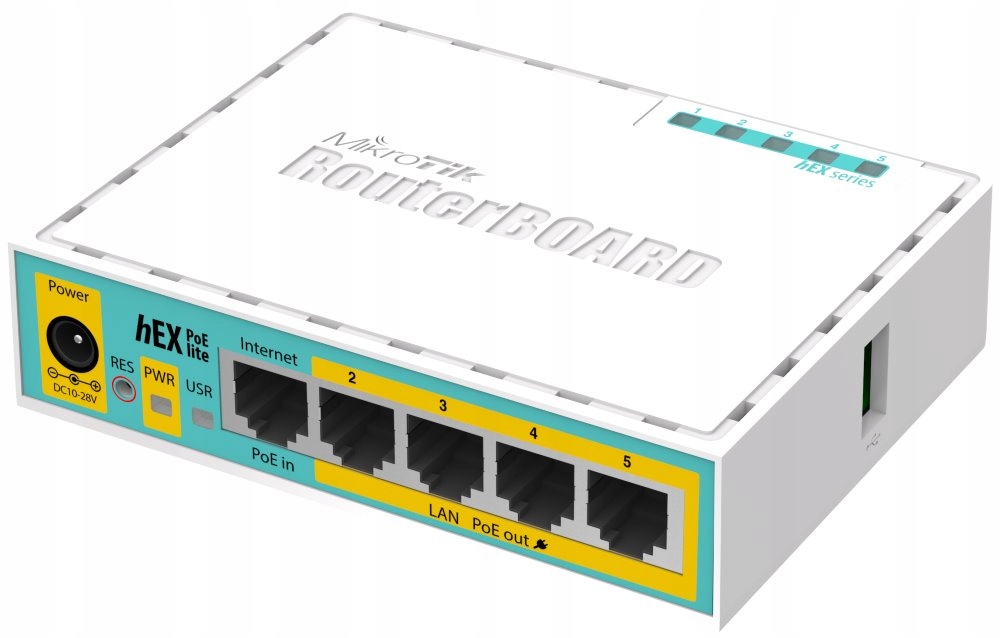 MikroTik RouterBOARD RB750UPr2 Hex PoE lite 64 Mb Ram, 650 MHz, 5x Lan, 1x