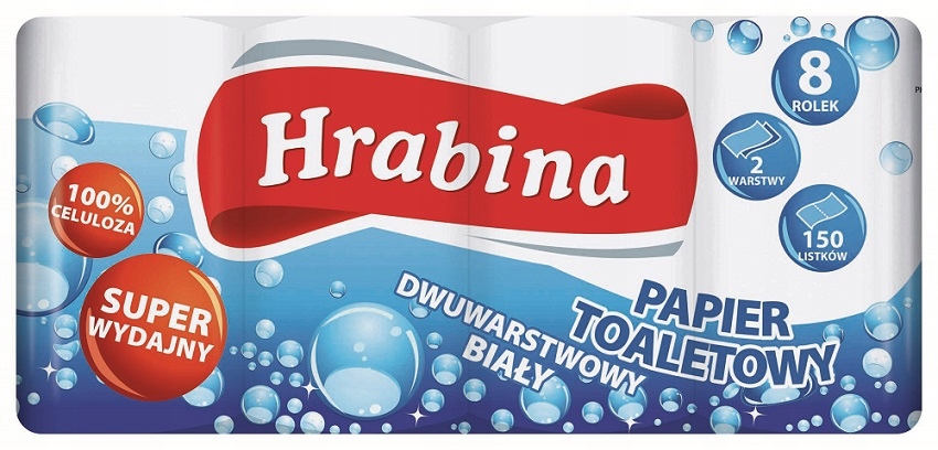 

Papier Toaletowy Hrabina 8 rolek Celuloza Biały