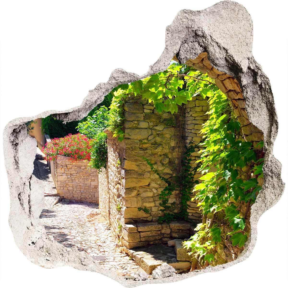 

Fototapeta dziura na ścianę 3d Urokliwa uliczka