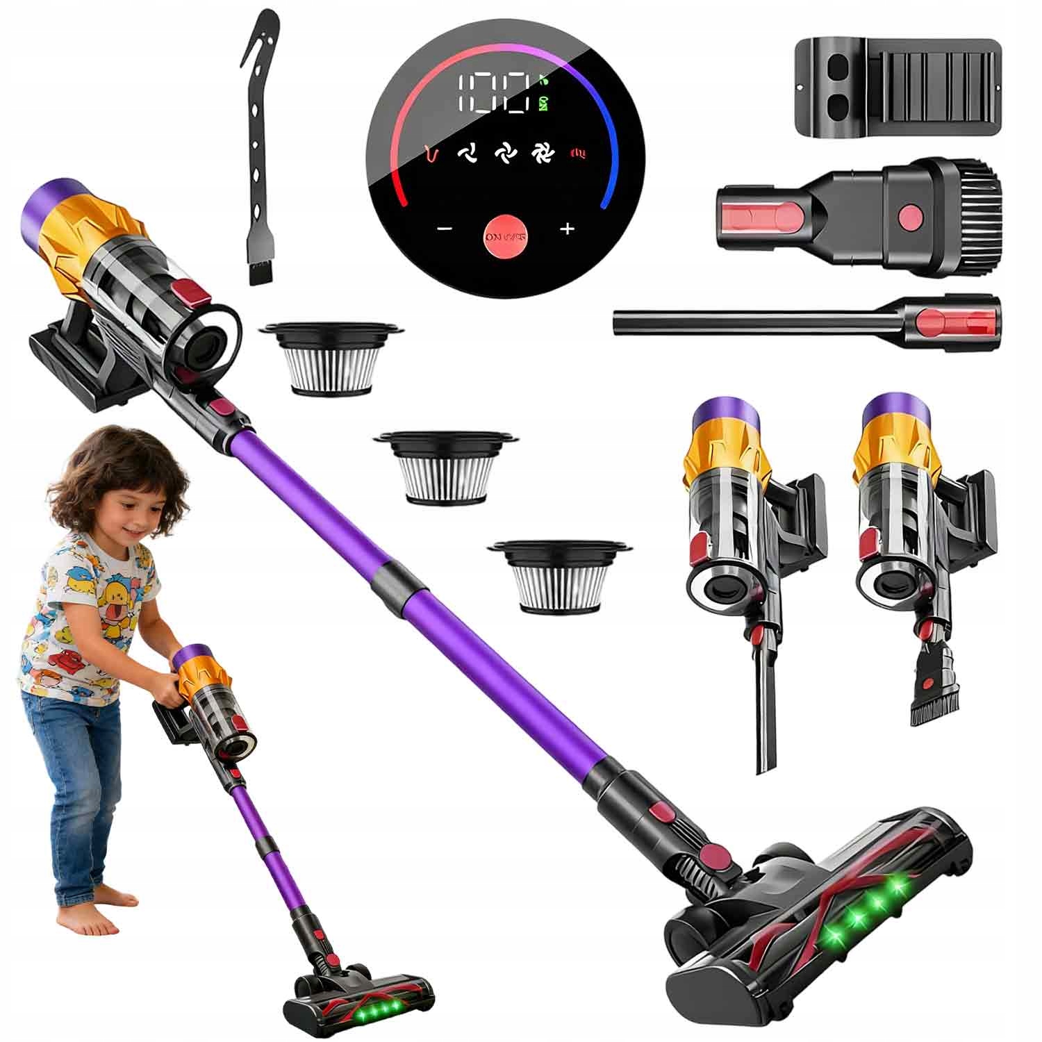 Vysavač vysavač do auta a domácnosti 35 KPa, 3 úrovně výkonu