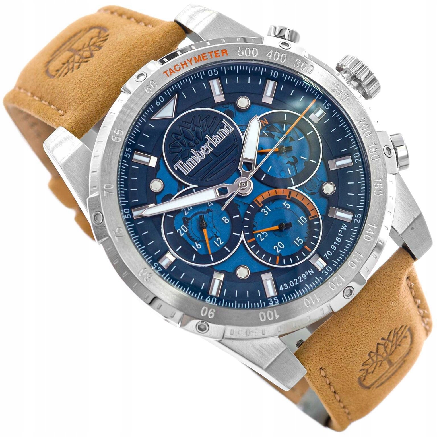 Pánské Hodinky Timberland TDWGF0009404 Sherbrook Hnědé Na Řemínku Datumovka