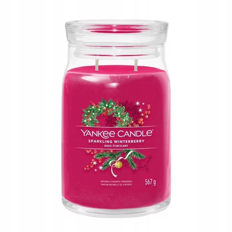 Yankee Candle Signature velká svíčka Sparkling Winterberry