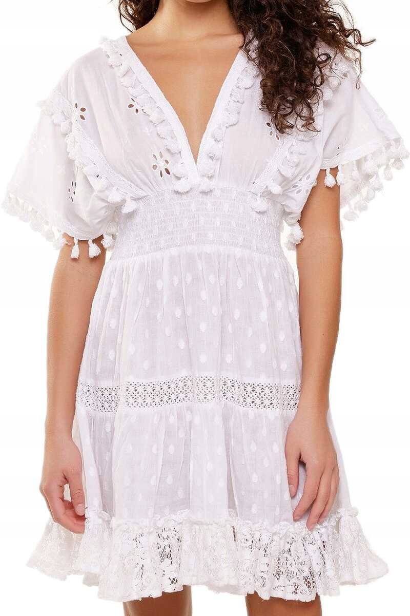 LingaDore Plážová tunika 7226 bílá M