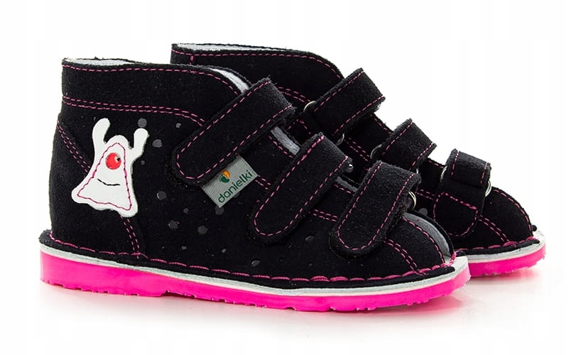 Danielki sandałki profilaktyczne T115L GRANAT DUSZEK rzepy roz.28