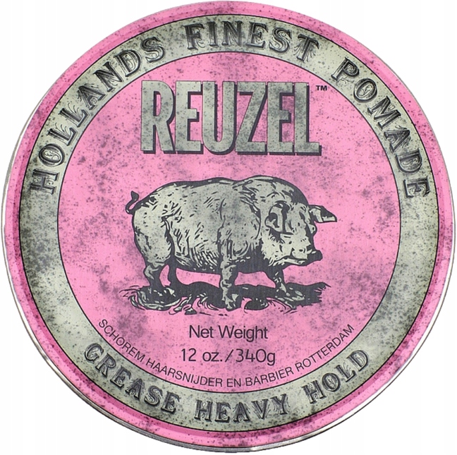 Reuzel Pink Grease silná vosková pomáda Heavy Hold střední lesk 340 g
