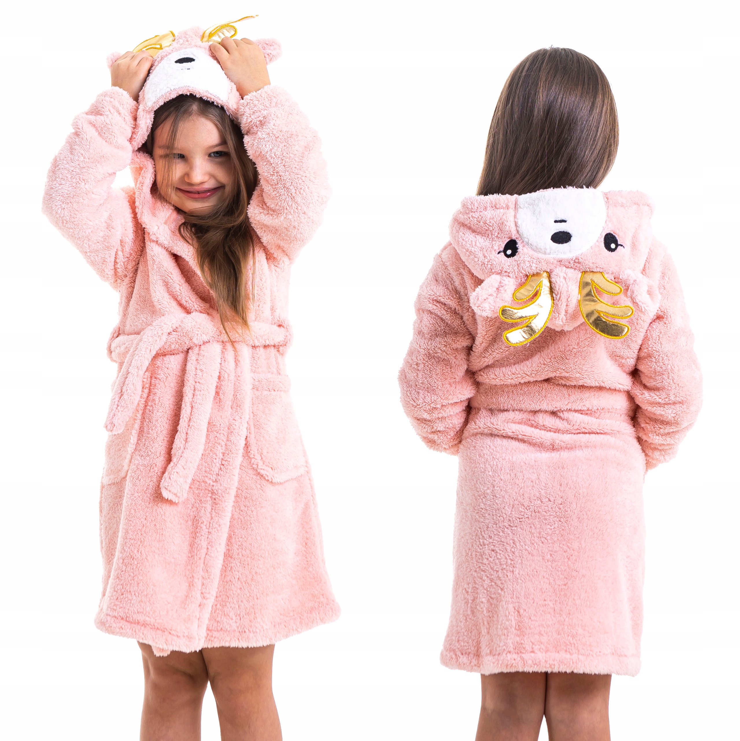 

Dziecięcy szlafrok z kapturem Renifer 3-4 lat