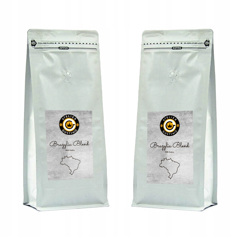 Kawa ziarnista Brazylia 2 x 1 kg Atelier Gustimo