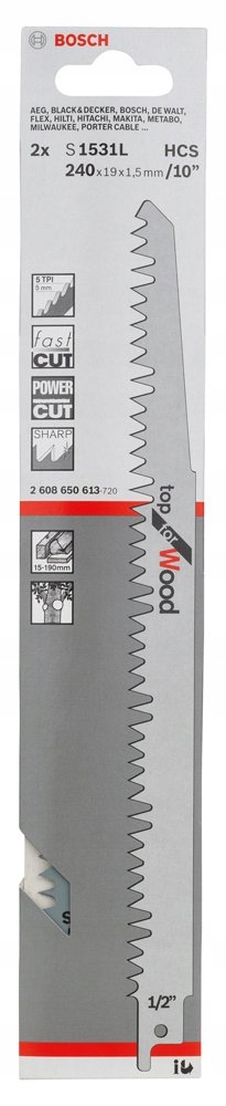 

Bosch brzeszczot do piły szablastej S 1531 L 2 szt