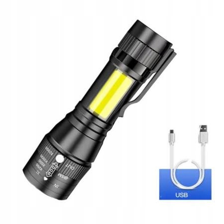 

Latarka mini Led Aluminiowa na usb światło boczne