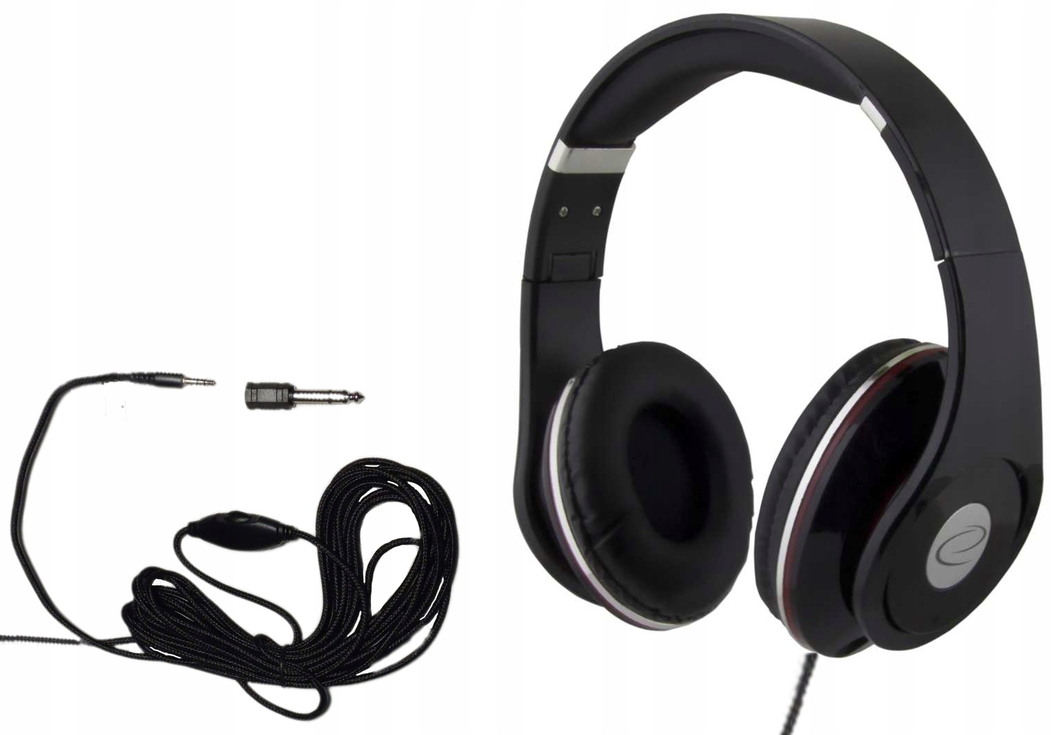 Duże słuchawki wygodne z długim kablem przewodem na kabel do telewizora 5m