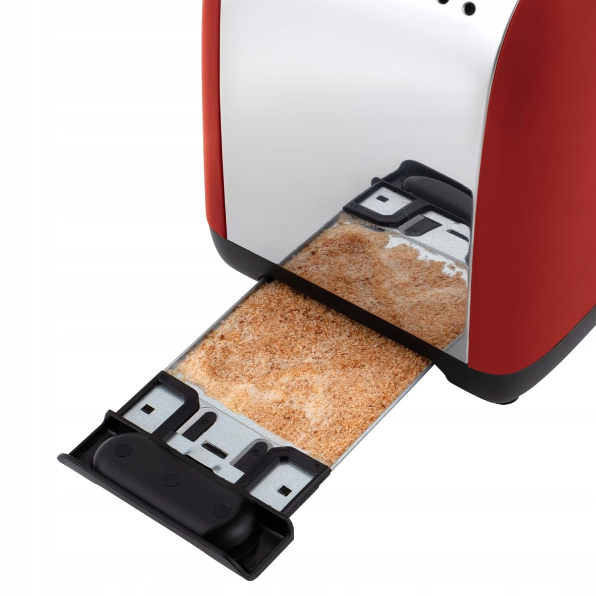 RUSSELL HOBBS Toster 2 Kromki Stal Czerwona Szerokie Szczeliny 1600W — miniatura 5