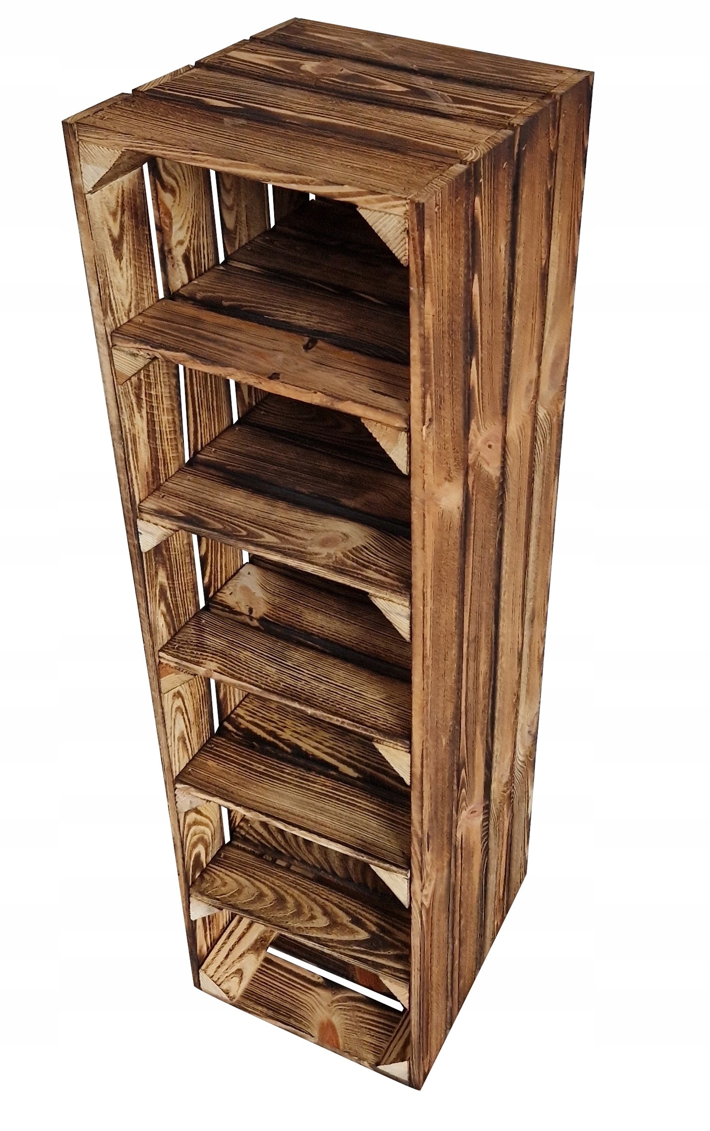 Dřevěné Regály Na Boty Se 6 Úložnými Místy, Barva Opálená