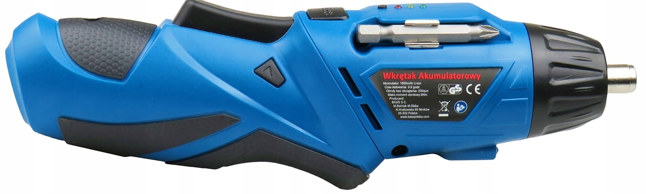 BASS WKRĘTARKA AKUMULATOROWA WKRĘTAK ŚRUBOKRĘT LED Napięcie (V) 3,6 V
