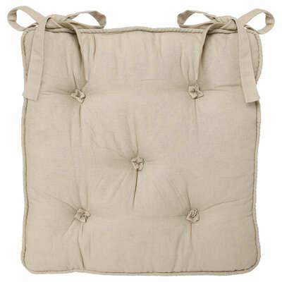 

Poduszka na krzesło lniana z 5 guzikami