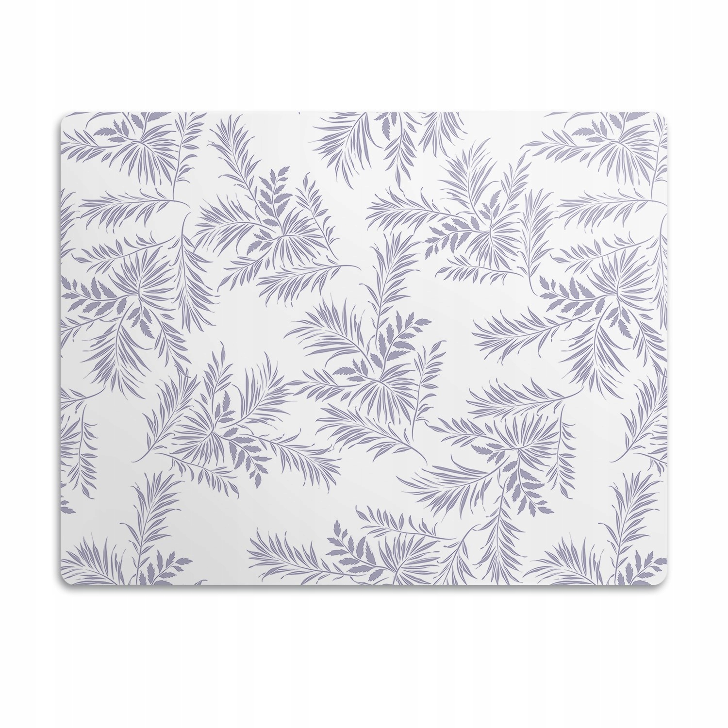 Levně Podložka pro kočky a psa pod misky Šedé listy 60x40 cm