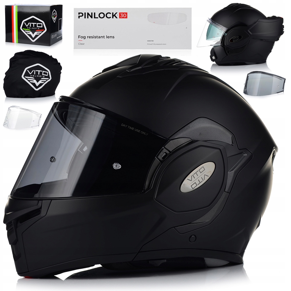 Motocyklová Přilba Čelistní| Vito Reverse Pinlock Blenda Dvojité Sklo